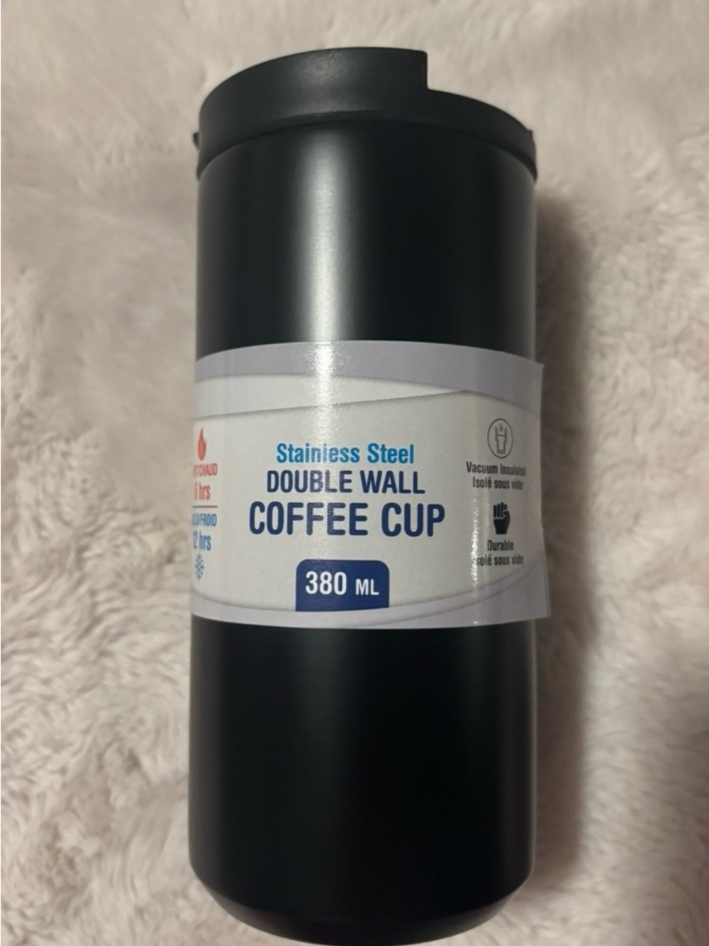 Double Wall Stainless Steel Coffee Cup - Black